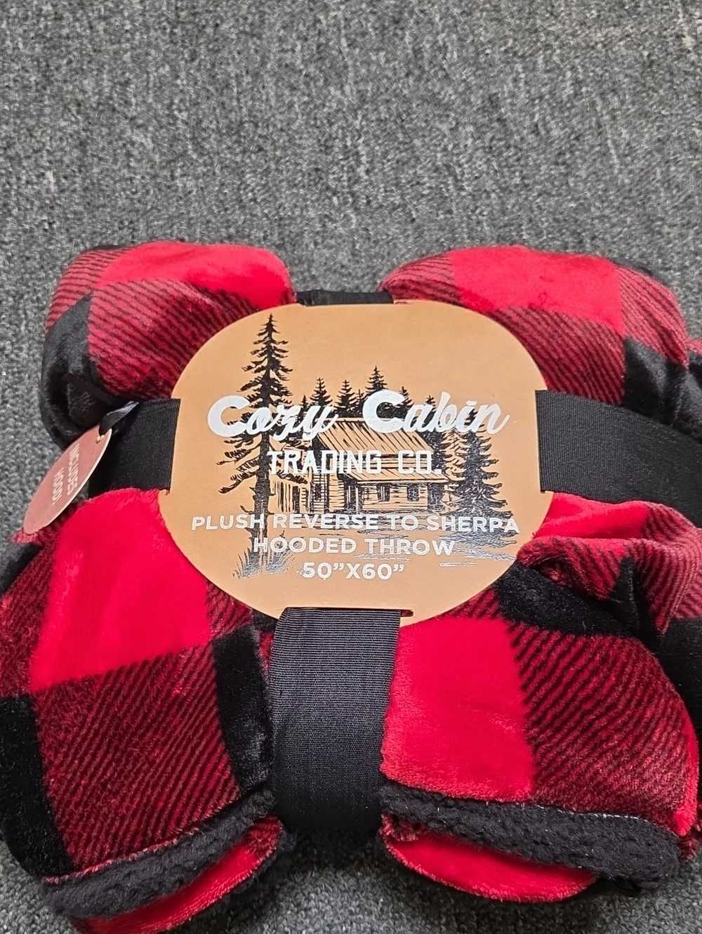 Cozy Cabin Throw Blanket - Red & Black Buffalo Plaid 50